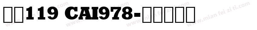 字体119 CAI978字体转换